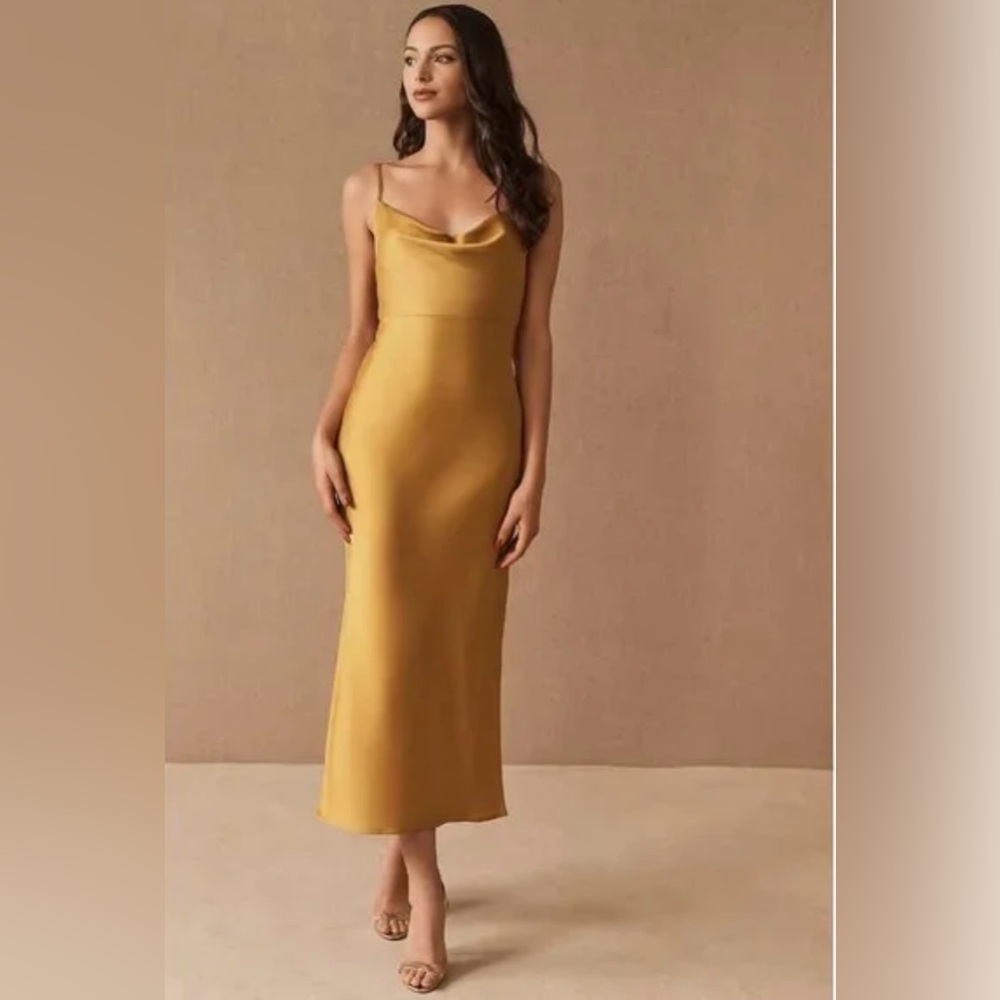 ❣️ free in bundle ❣️ Bridesmaid dress Satin Cowl Neck Maxi